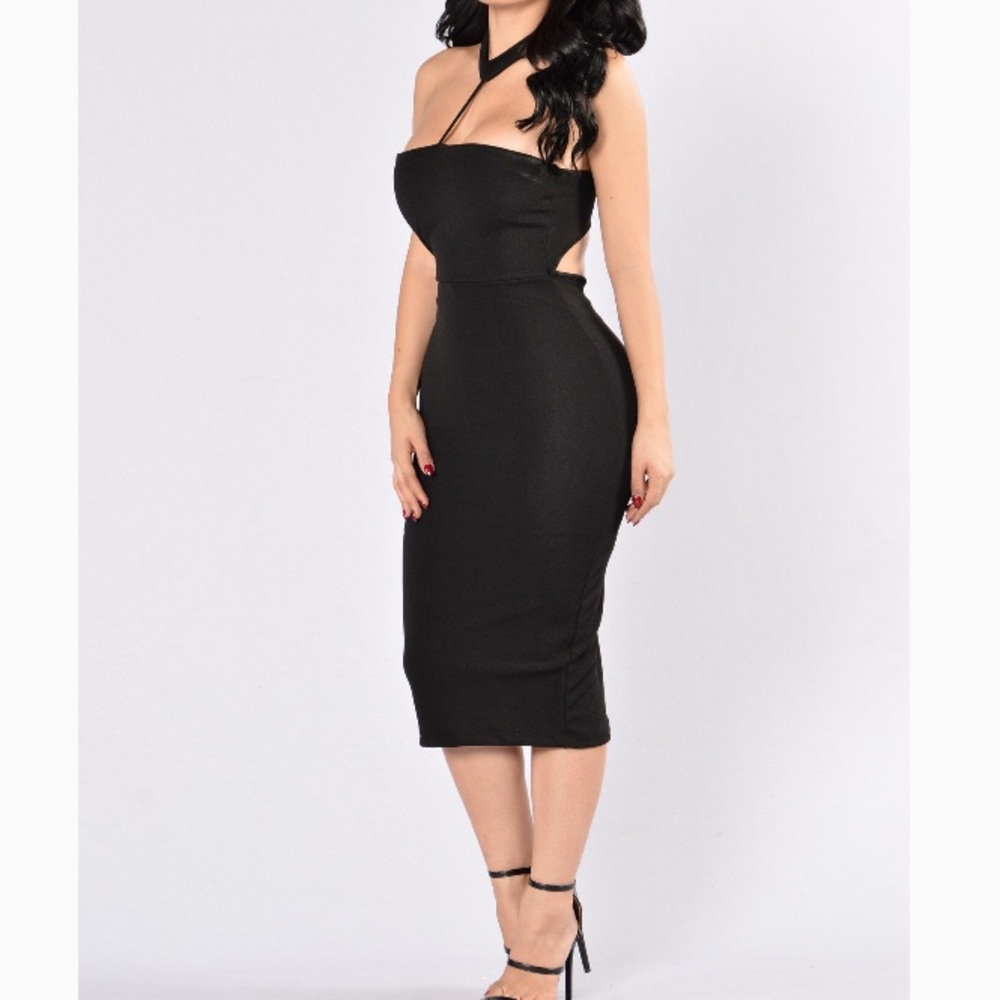 T-front racer back midi dress